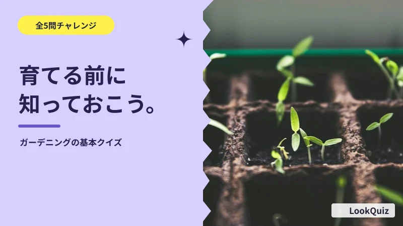 初めてのガーデニング知識