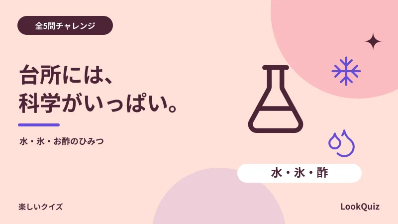 台所には、科学がいっぱい。 — 水・氷・お酢のひみつ